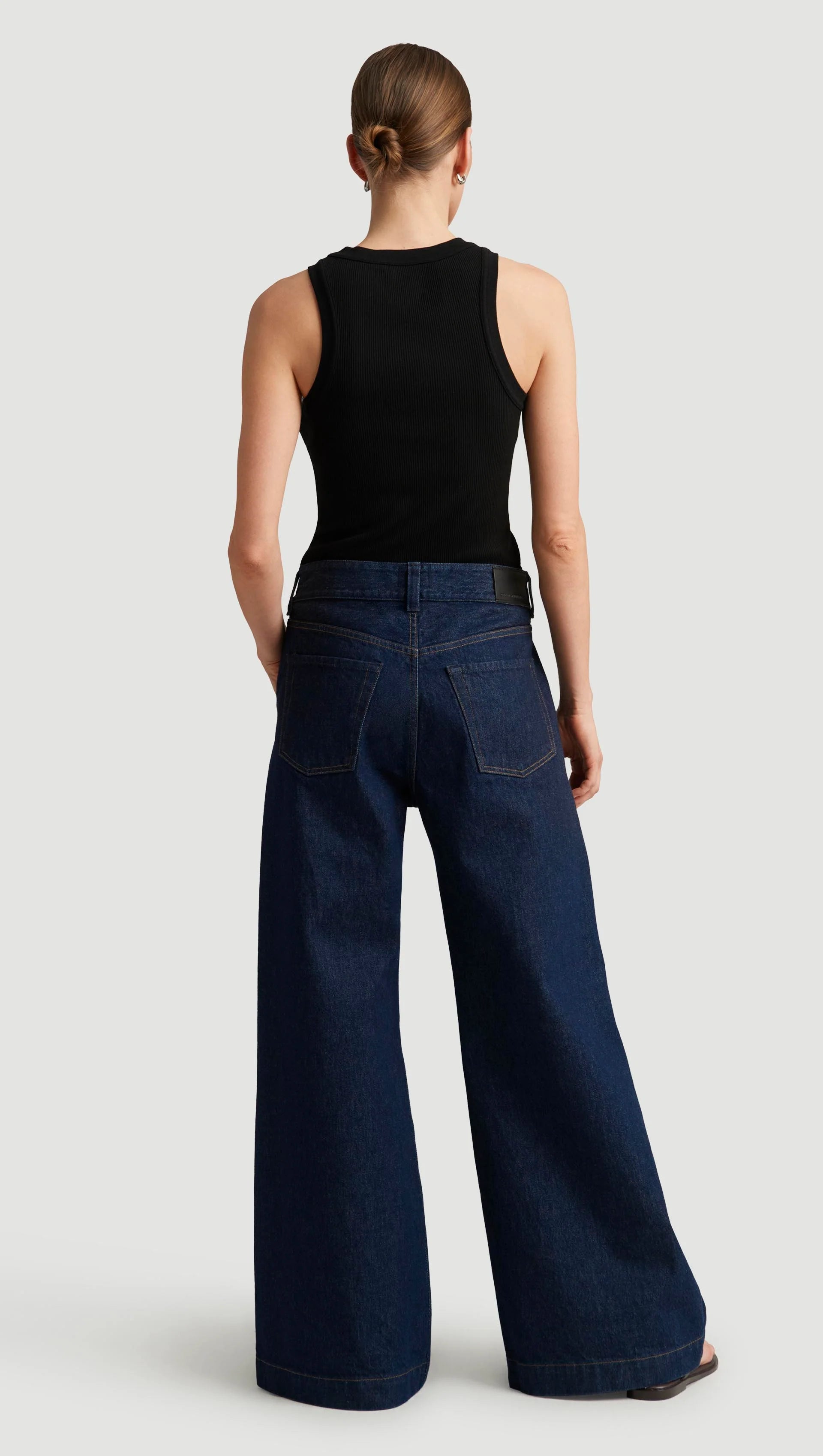 Women’s High Waist Rigid Regenerative Cotton Wide Leg Trouser Jeans
